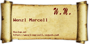 Wenzl Marcell névjegykártya
